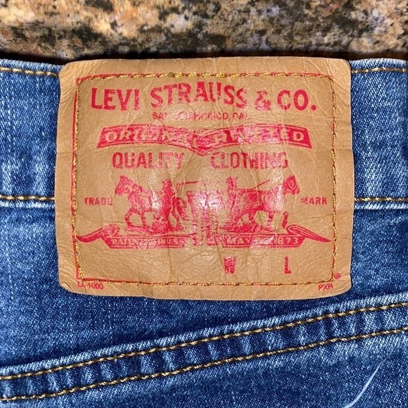 Y2K 2004 Levi's Jeans Denim Relaxed Bootcut Stretch Mid Rise size 14 Misses - Picture 12 of 16